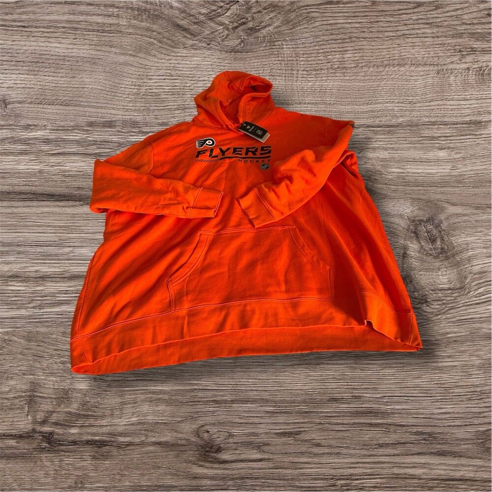 NWT Fanatics Philadelphia Flyers Mens Size 5xl Pullover Hoodie Sweatshirt Orange